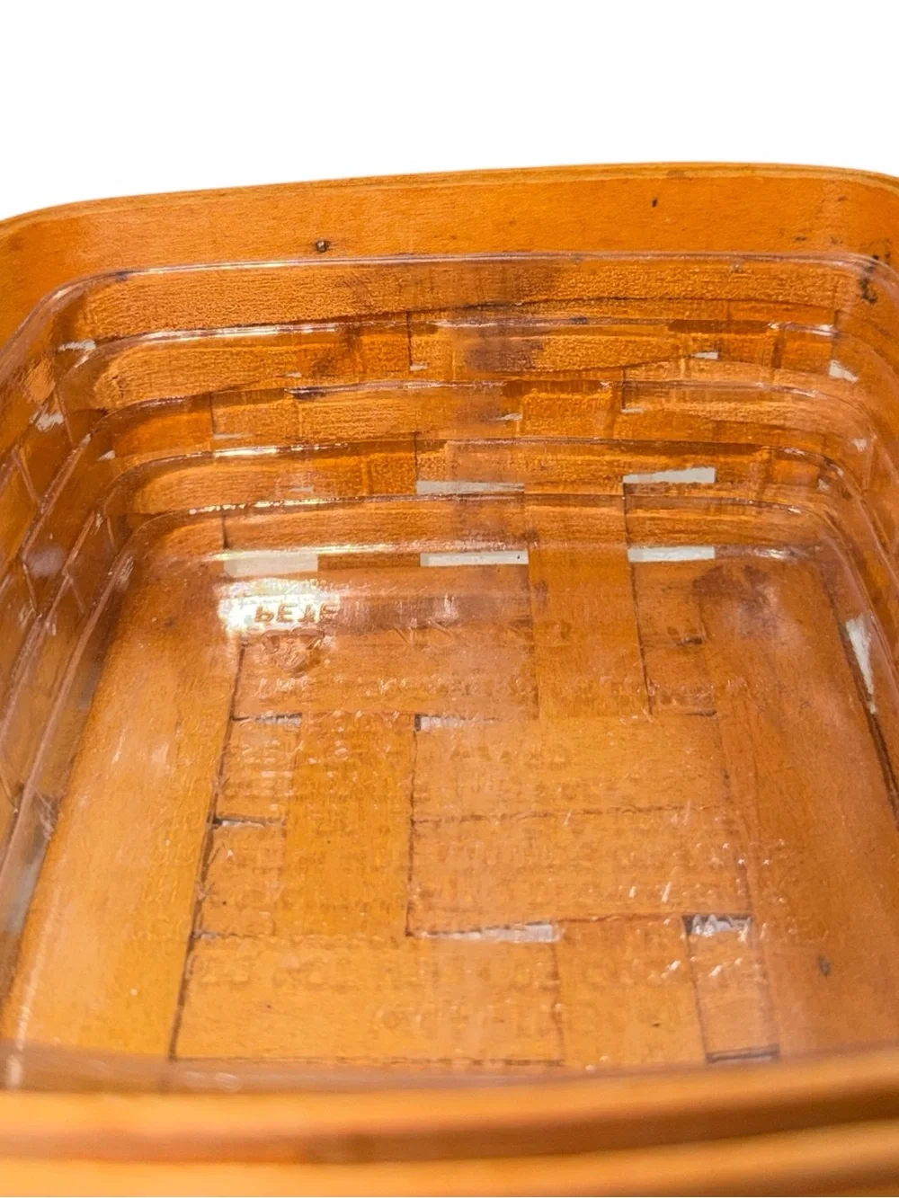Longaberger Orange Woven Handle Basket